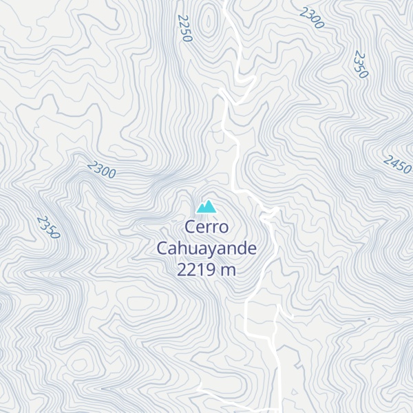 Map of Cerro Cahuayande