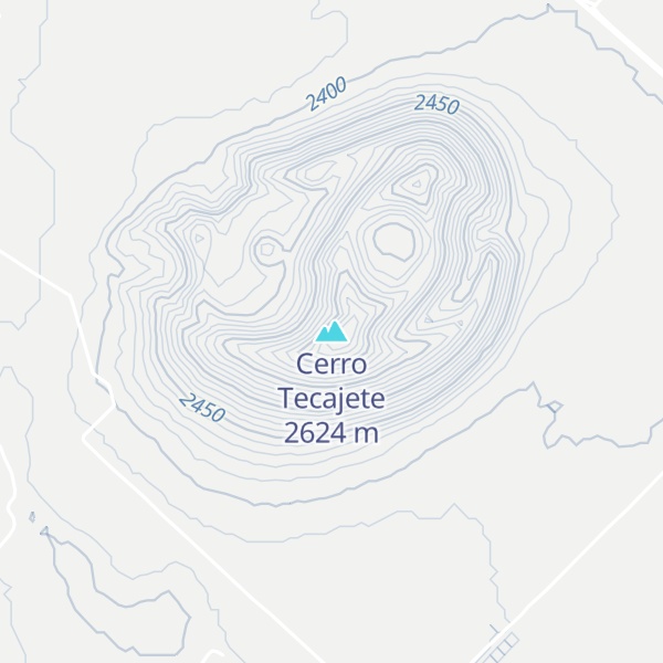 Map of Cerro Tecajete