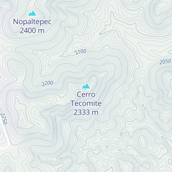Map of Cerro Tecomite
