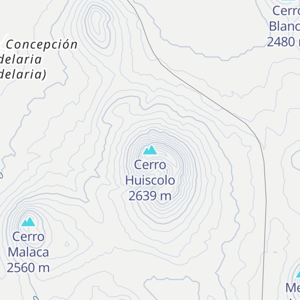 Map of Cerro Huiscolo