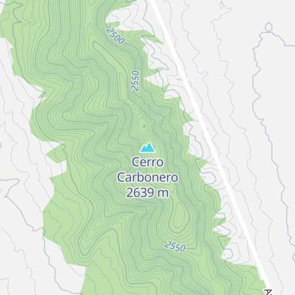 Map of Cerro Carbonero