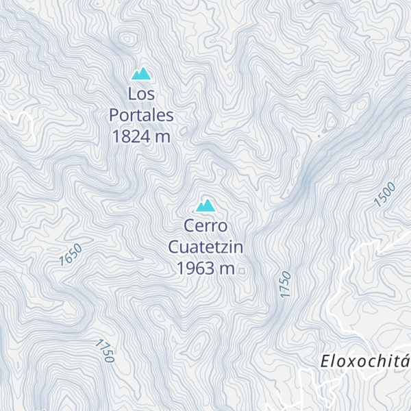 Map of Cerro Cuatetzin