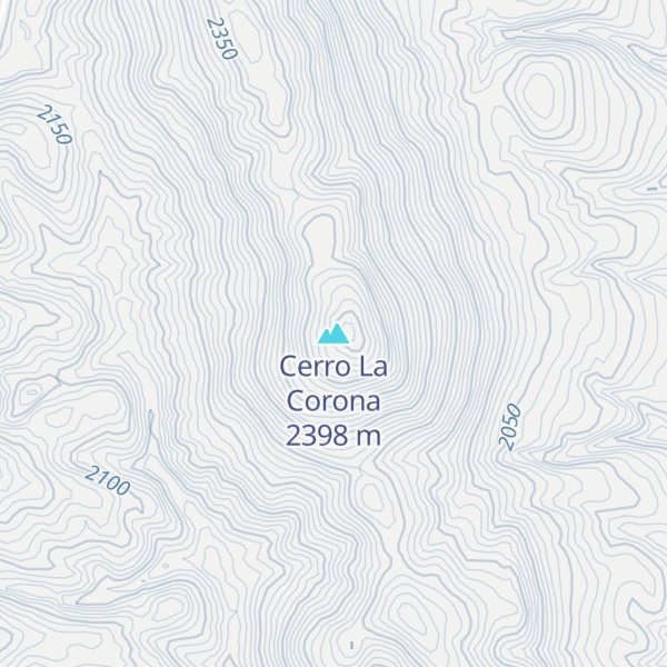 Map of Cerro La Corona