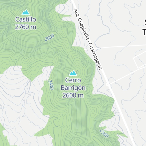 Map of Cerro Barrigón