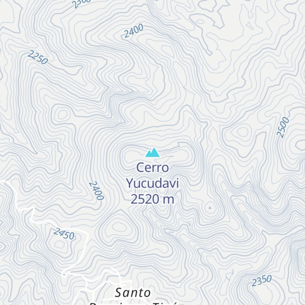 Map of Cerro Yucudavi