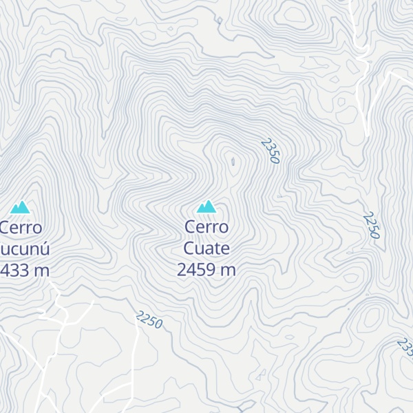 Map of Cerro Cuate