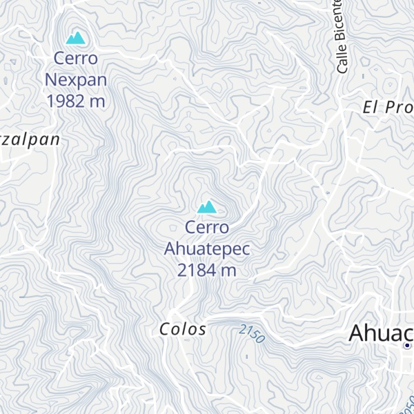 Map of Cerro Ahuatepec
