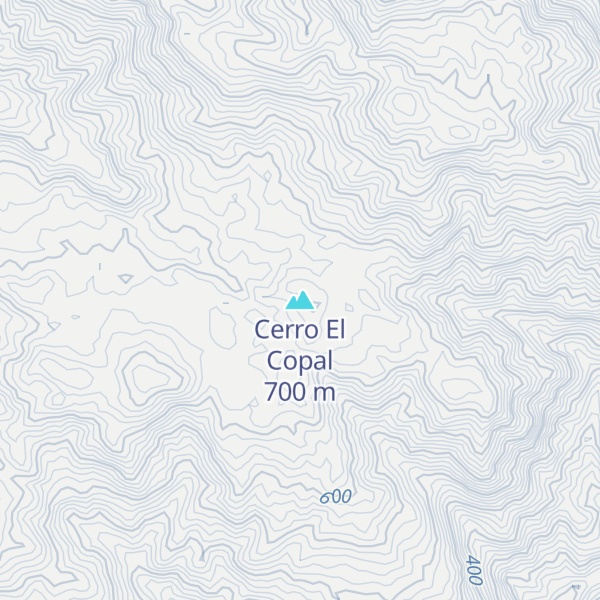 Map of Cerro El Copal