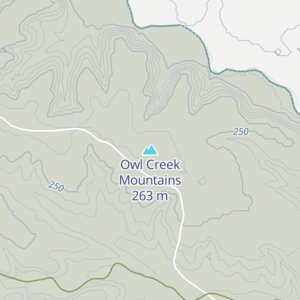 Map of Owl Creek Mountains