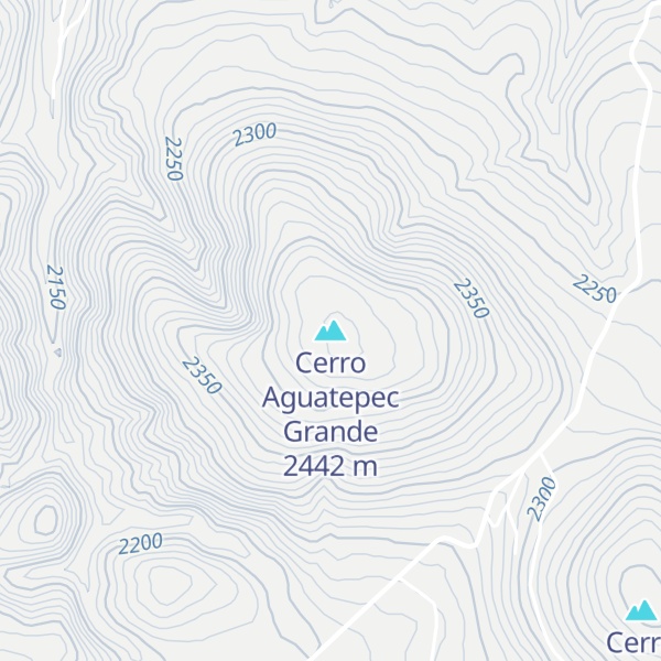 Map of Cerro Aguatepec Grande