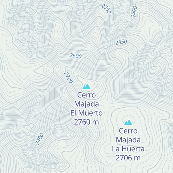 Map of Cerro Majada El Muerto