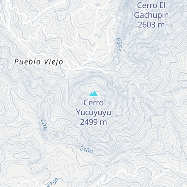 Map of Cerro Yucuyuyu