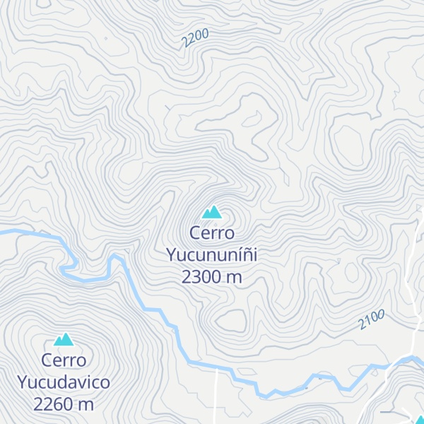 Map of Cerro Yucununíñi