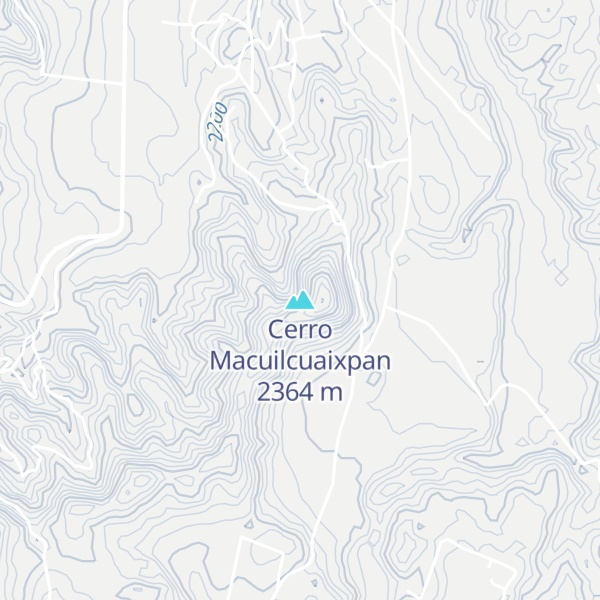 Map of Cerro Macuilcuaixpan