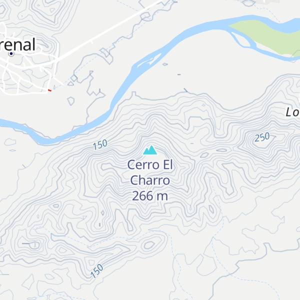 Map of Cerro El Charro