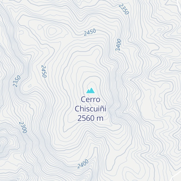 Map of Cerro Chiscuiñi