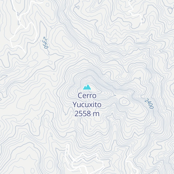 Map of Cerro Yucuxito