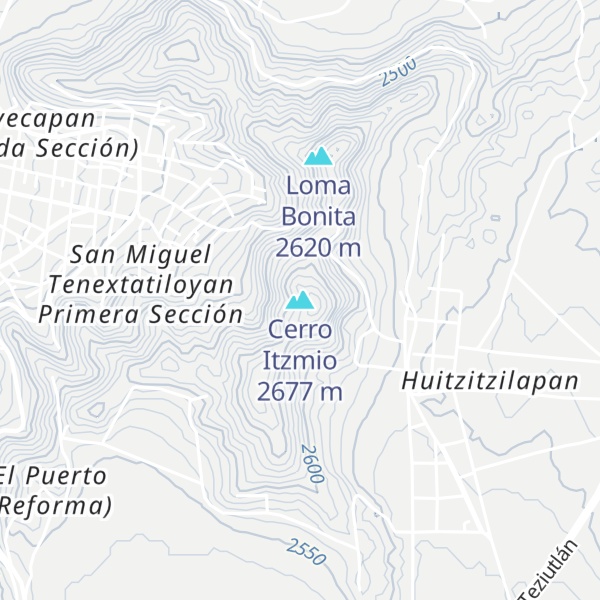 Map of Cerro Itzmio