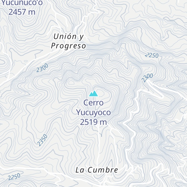 Map of Cerro Yucuyoco
