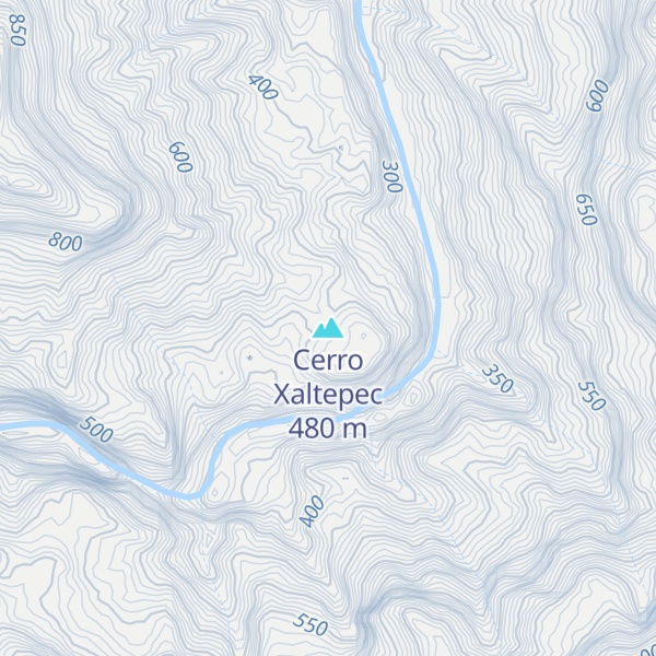 Map of Cerro Xaltepec