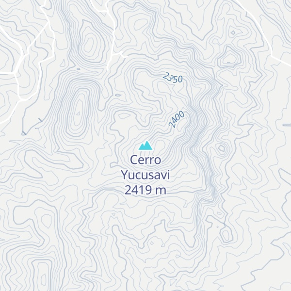 Map of Cerro Yucusavi