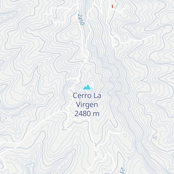 Map of Cerro La Virgen