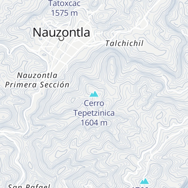 Map of Cerro Tepetzinica