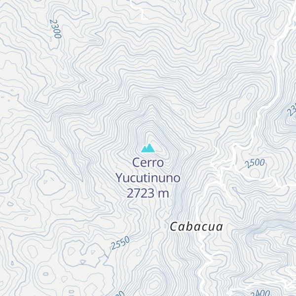 Map of Cerro Yucutinuno