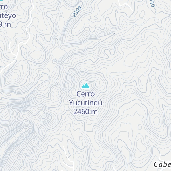 Map of Cerro Yucutindú