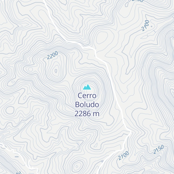 Map of Cerro Boludo