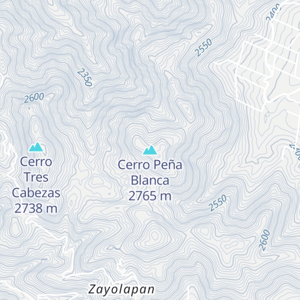 Map of Cerro Peña Blanca