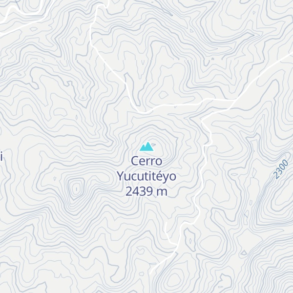 Map of Cerro Yucutitéyo