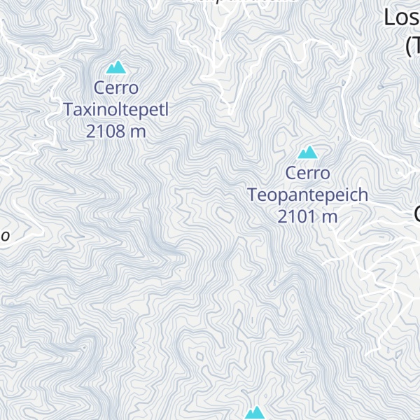 Map of Cerro Xihuancuaco