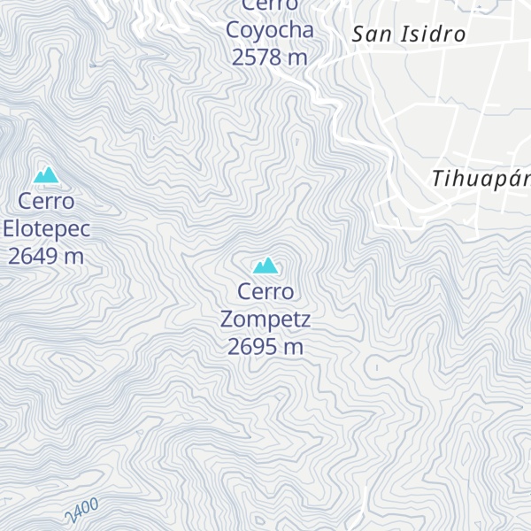 Map of Cerro Zompetz