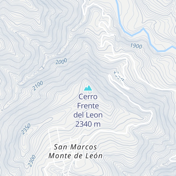 Map of Cerro Frente del Leon