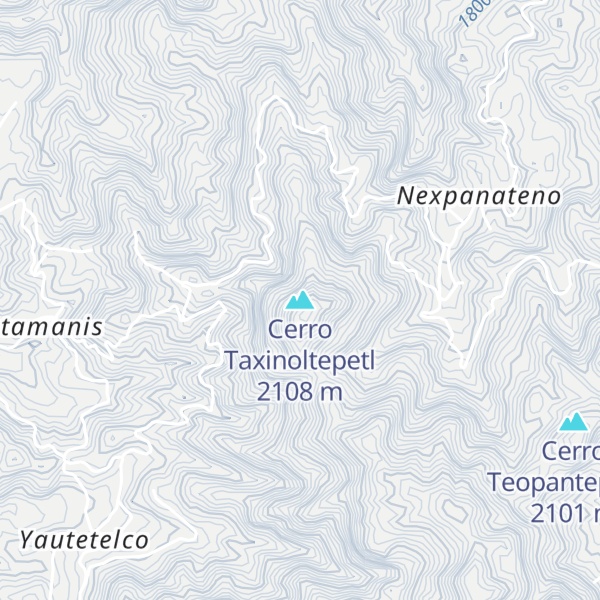 Map of Cerro Taxinoltepetl