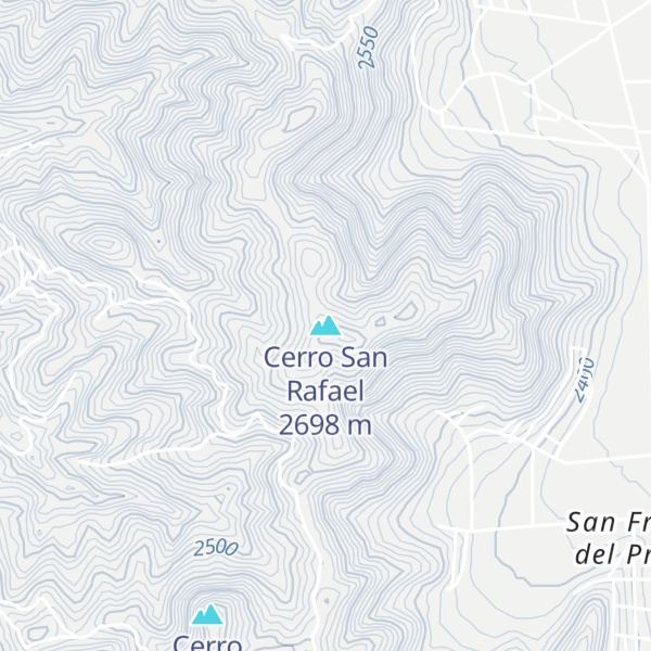 Map of Cerro San Rafael