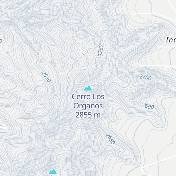 Map of Cerro Los Organos