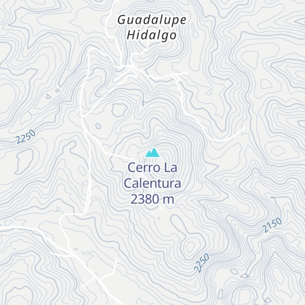 Map of Cerro La Calentura