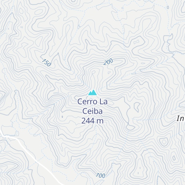Map of Cerro La Ceiba