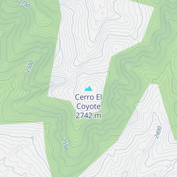 Map of Cerro El Coyote