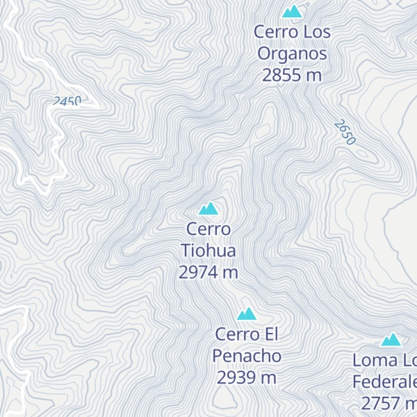 Map of Cerro Tiohua