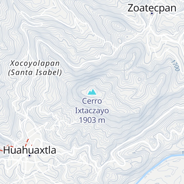 Map of Cerro Ixtaczayo