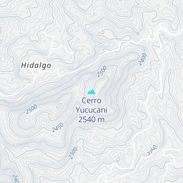 Map of Cerro Yucucani