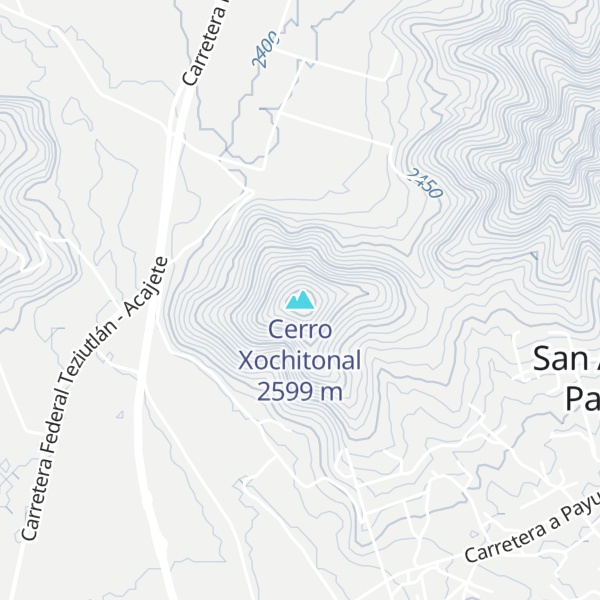Map of Cerro Xochitonal