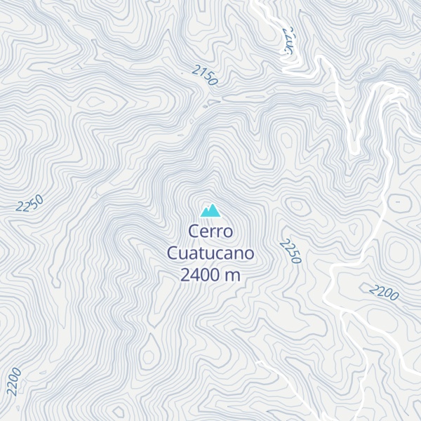 Map of Cerro Cuatucano