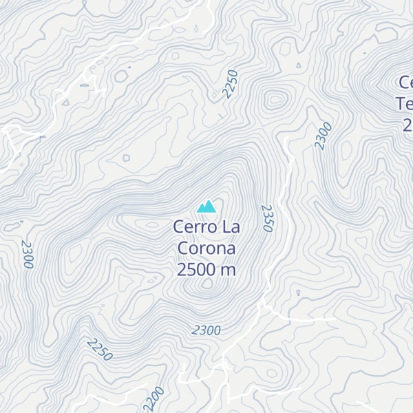 Map of Cerro La Corona