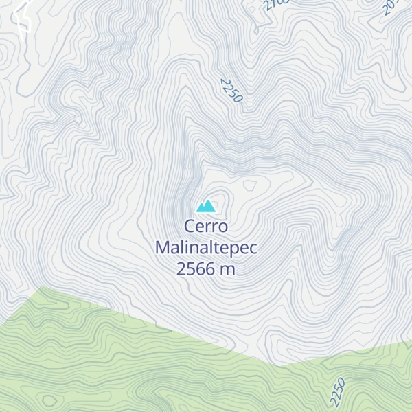 Map of Cerro Malinaltepec