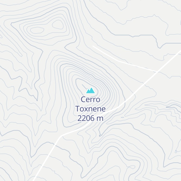 Map of Cerro Toxnene