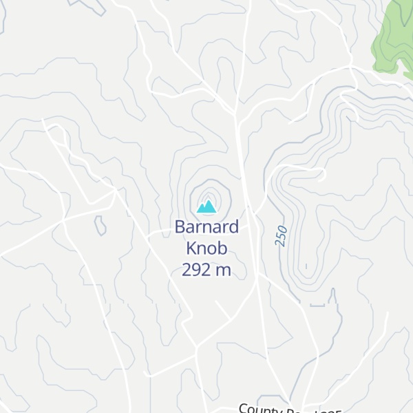 Map of Barnard Knob